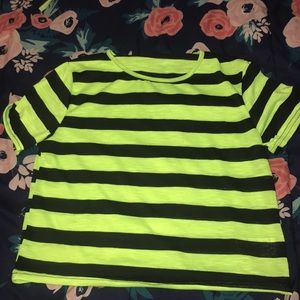 Lime striped t shirt